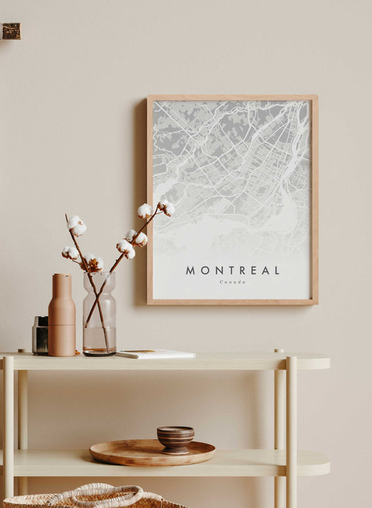 Montreal Map, Poster