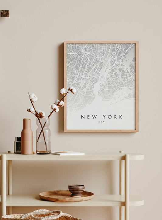 New York Map, Poster