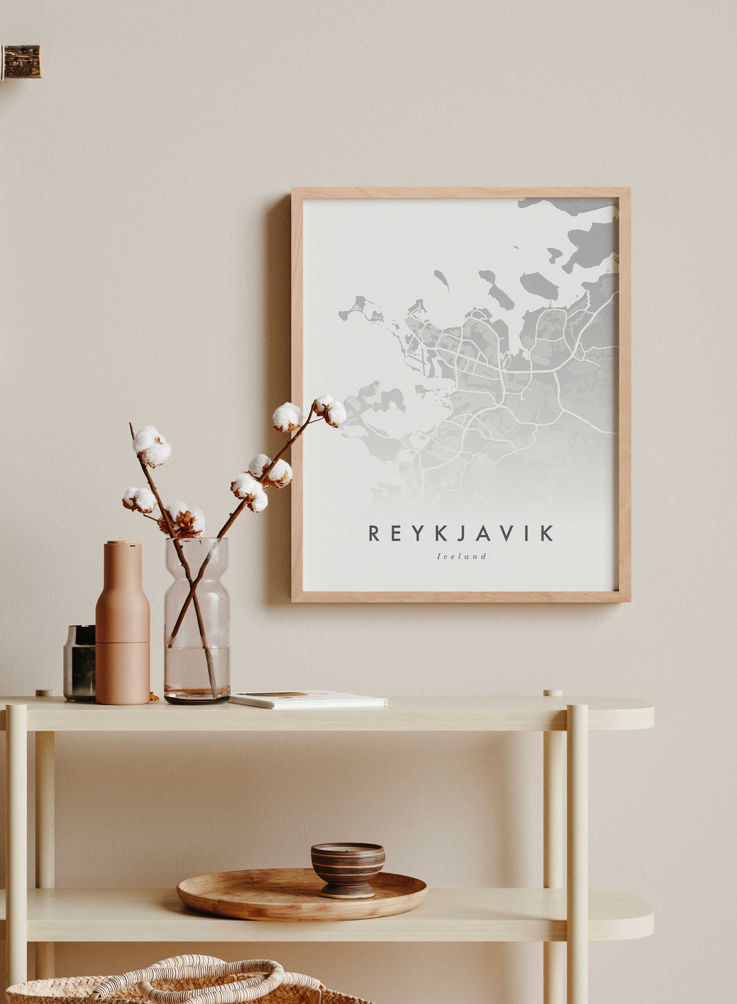 Reykjavik Map, Poster