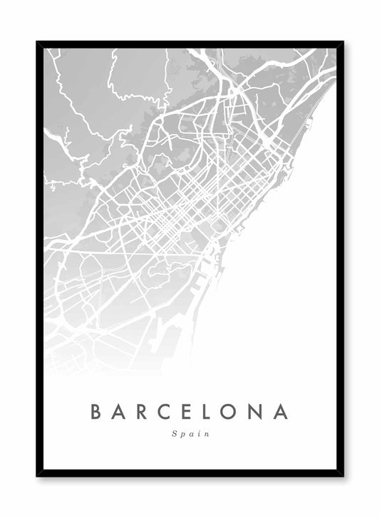 Barcelona Map, Poster