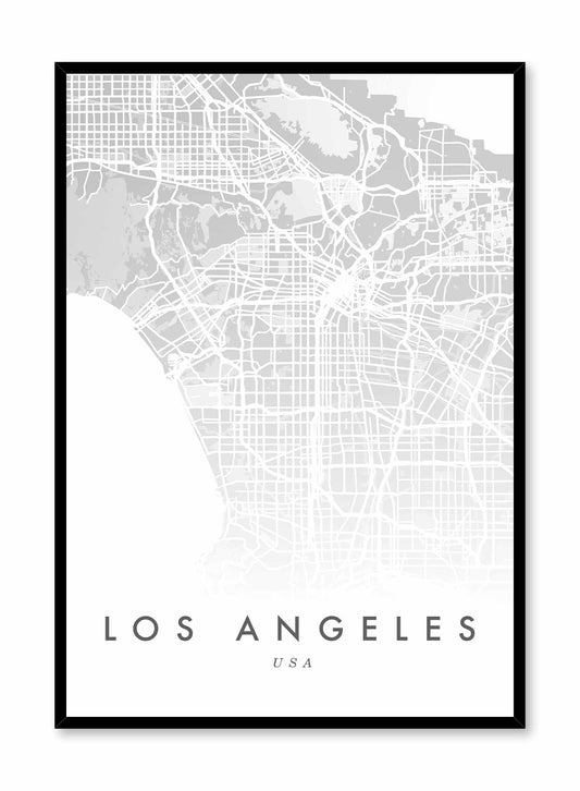 Los Angeles Map, Poster