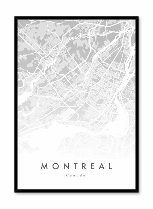 Montreal Map, Poster