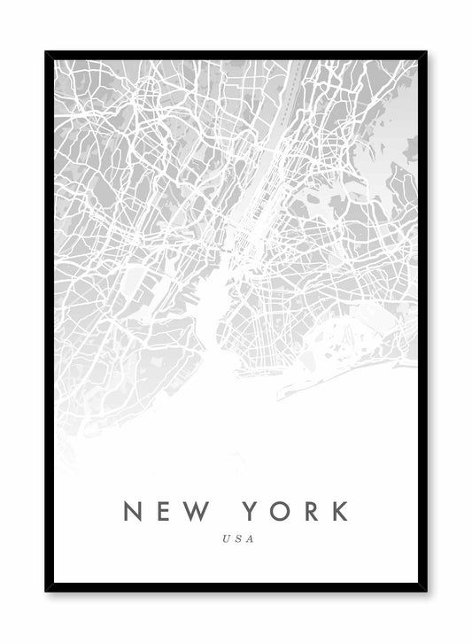 New York Map, Poster